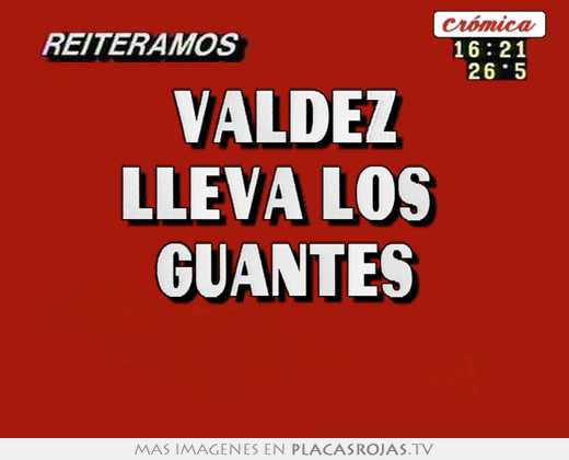 valdez lleva los guantes