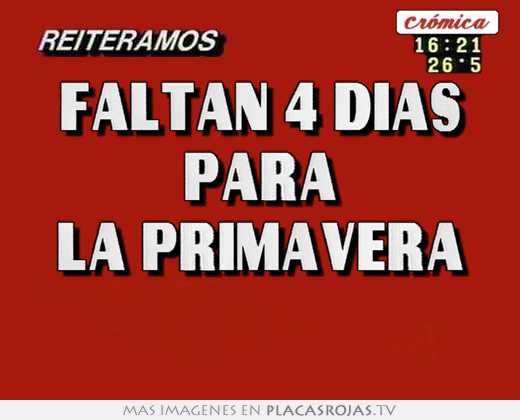 faltan 4 días para la primavera