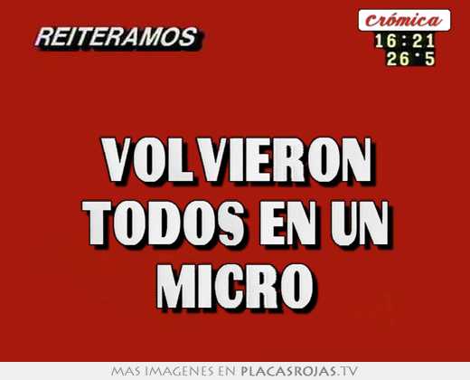 volvieron todos en un micro