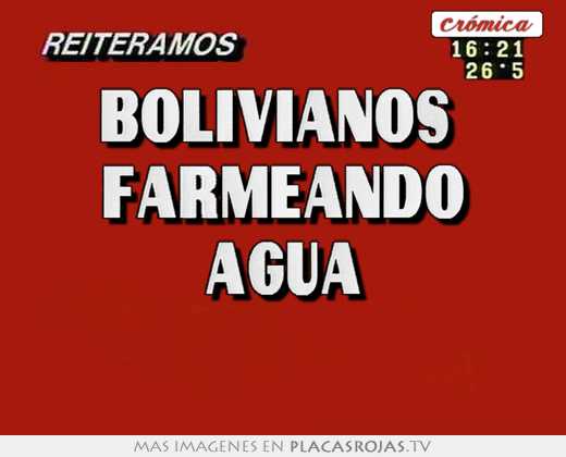 bolivianos farmeando agua