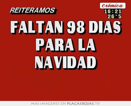 faltan 98 dias para la navidad