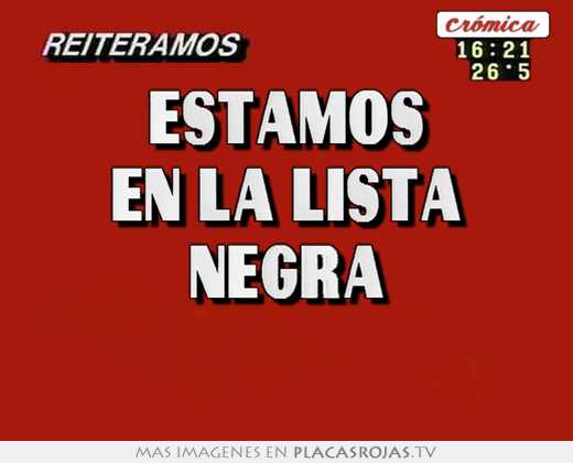 estamos en la lista negra