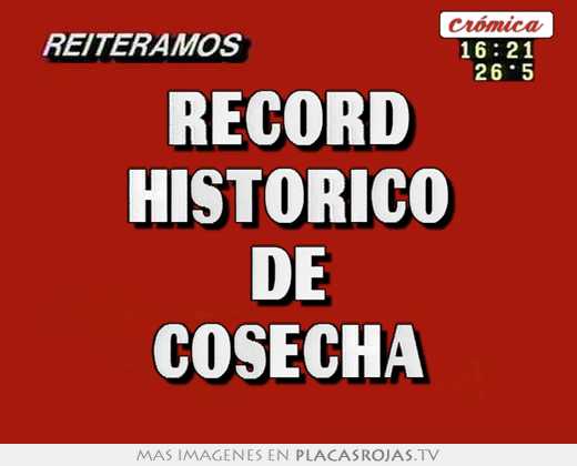 récord histórico de cosecha