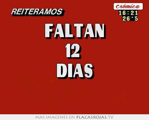faltan 12 dias
