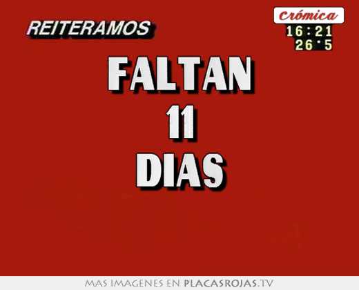 faltan 11 dias