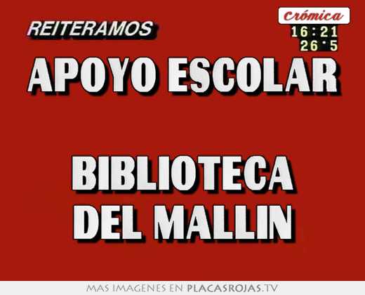 apoyo escolar biblioteca del mallin