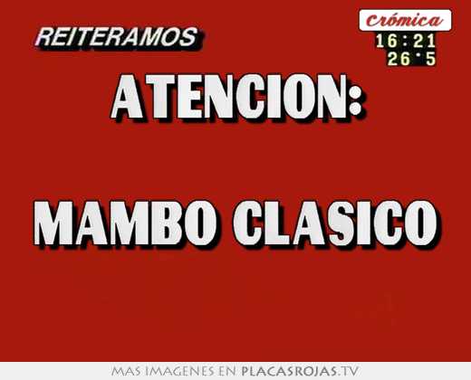 atencion: mambo clasico