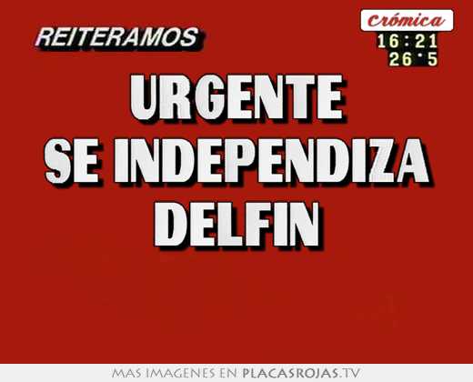 urgente se independiza delfin