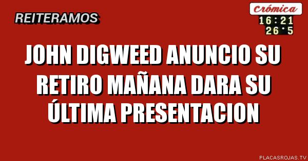 John digweed anuncio su retiro mañana dara su última presentacion