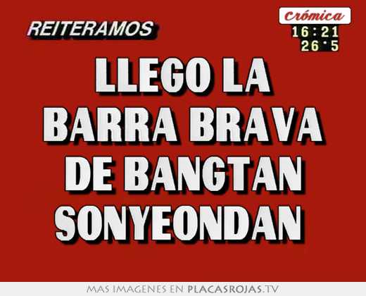 llegÓ la barra brava de bangtan sonyeondan