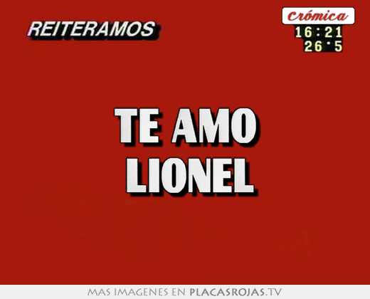 te amo lionel