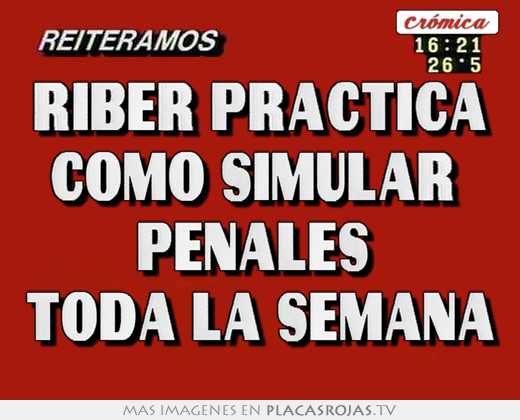 riber practica como simular penales toda la semana