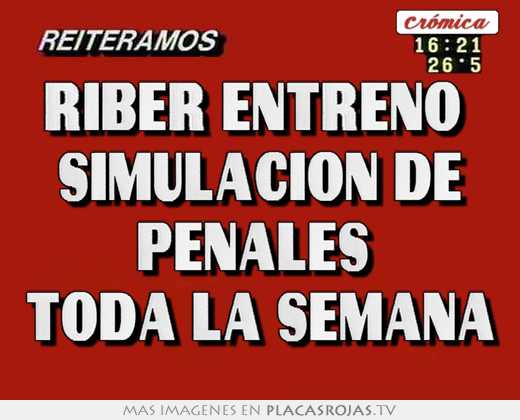 riber entrenÓ simulacion de penales toda la semana