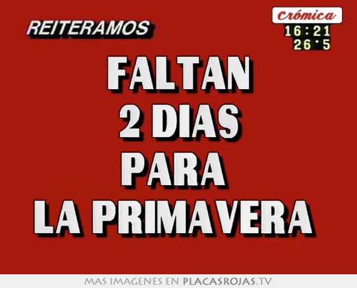faltan 2 dias para la primavera