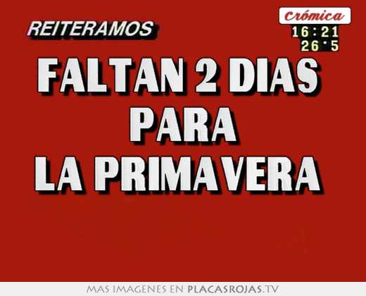 faltan 2 días para la primavera