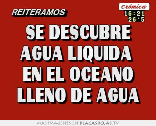se descubre agua lÍquida en el oceano lleno de agua