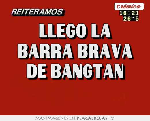 llegÓ la barra brava de bangtan
