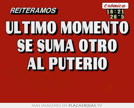 Último momento sé suma otro al puterio