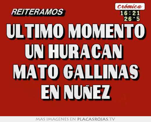 Último momento un huracán mato gallinas en nuñez