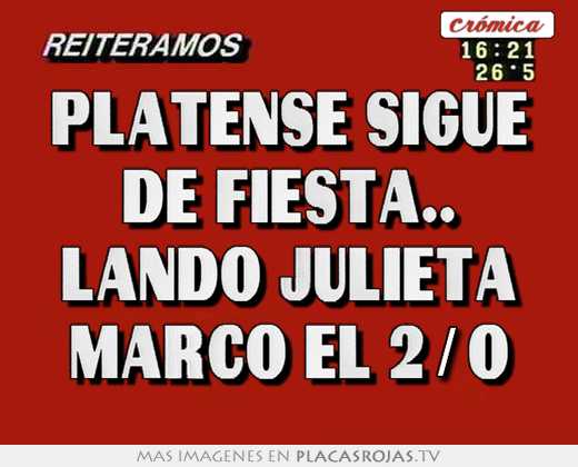 platense sigue de fiesta.. lando julieta marco el 2/0