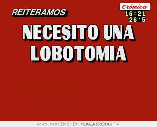 necesito una lobotomia