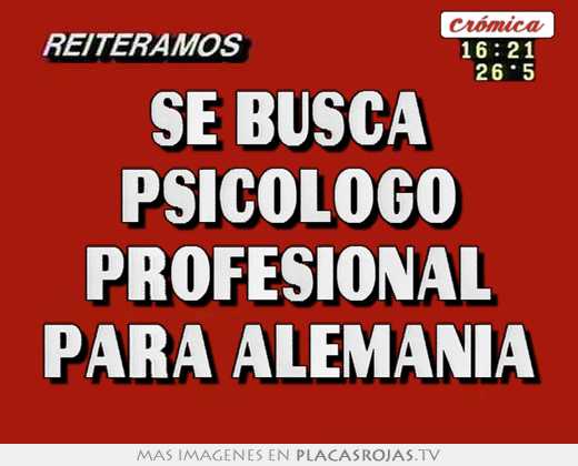 se busca psicÓlogo profesional para alemania