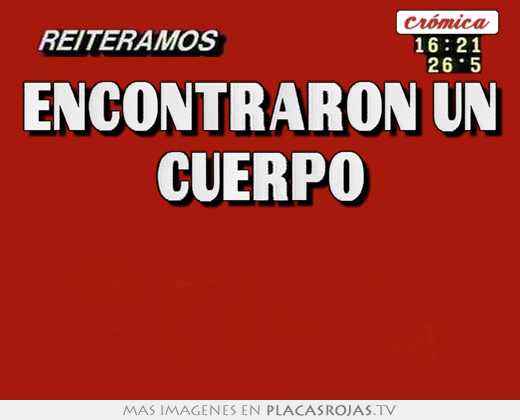 encontraron un cuerpo