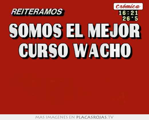 somos el mejor curso wacho