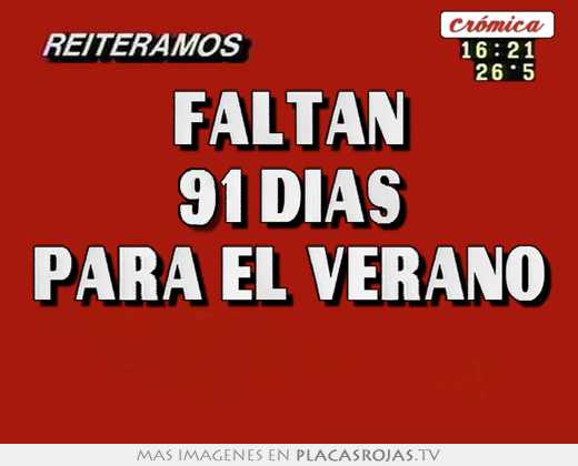 faltan 91 dÍas para el verano