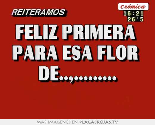 feliz primera  para esa flor  de..,.........