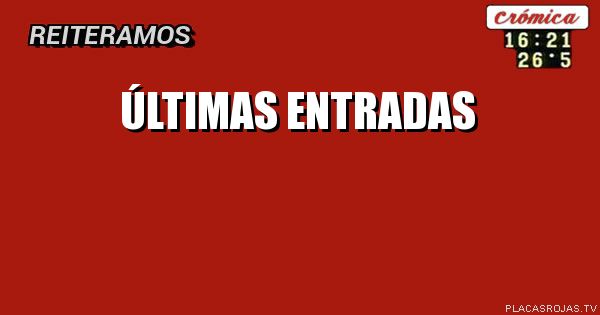 ÚLTIMAS
ENTRADAS