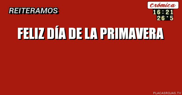feliz día de la primavera