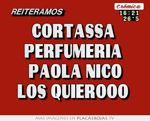 cortassa perfumerÍa paola nico los quierooo