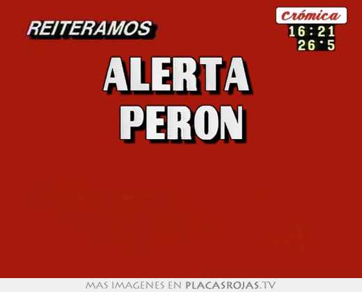 alerta perÓn