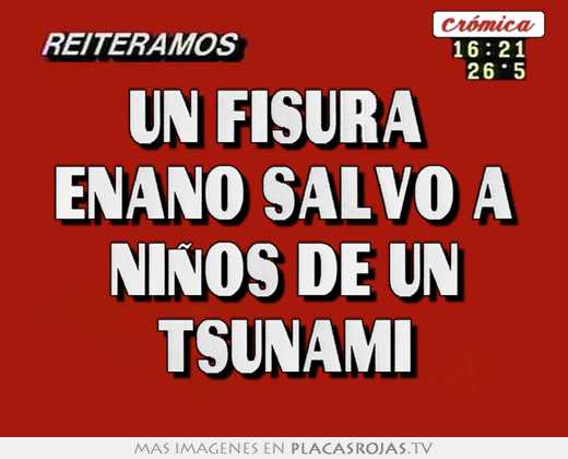 un fisura enano salvo a niños de un tsunami
