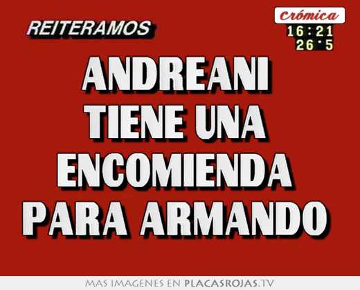 andreani tiene una encomienda para armando