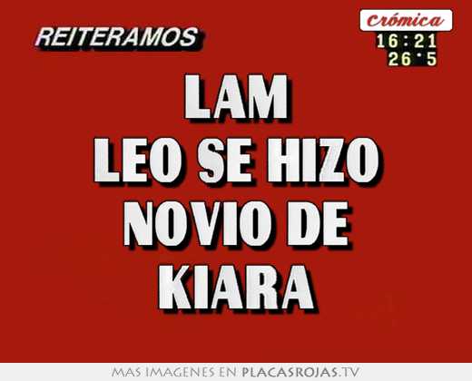 lam leo se hizo novio de kiara