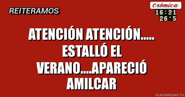 Atención atención..... estalló el verano....apareció Amilcar