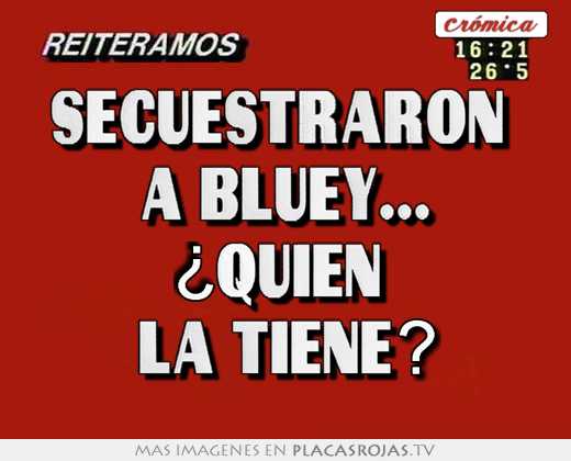 secuestraron a bluey... ¿quien la tiene?