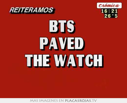 bts paved the watch