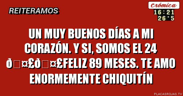 Un muy buenos días a mi corazón. Y si, somos el 24