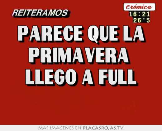 parece que la primavera llego a full
