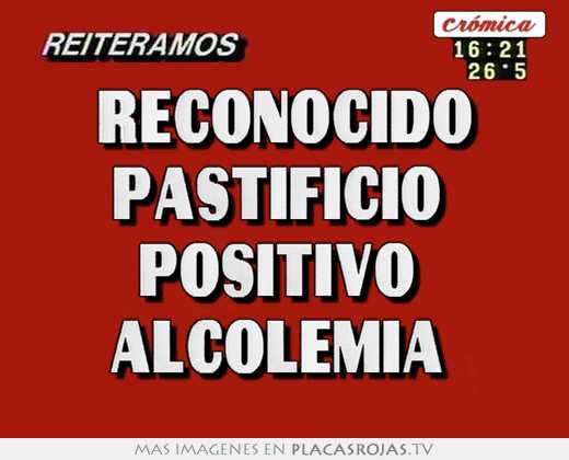 reconocido pastificio positivo alcolemia