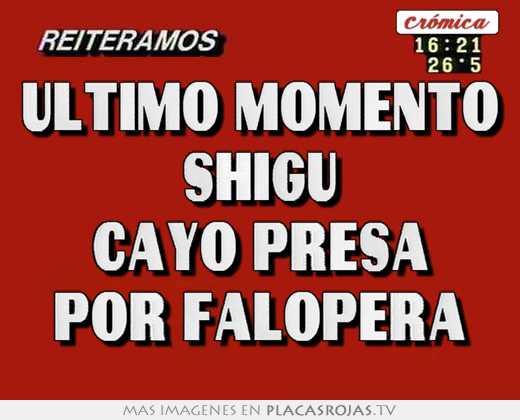 ultimo momento shigu cayÓ presa por falopera
