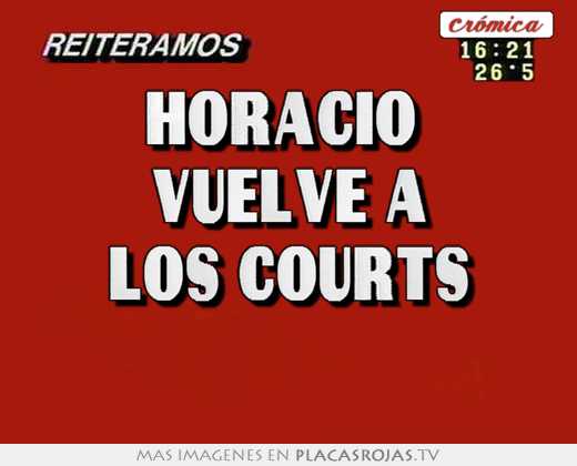 horacio vuelve a los courts