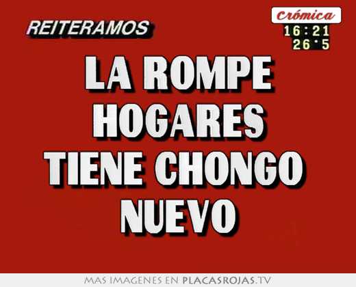 la rompe hogares tiene chongo nuevo