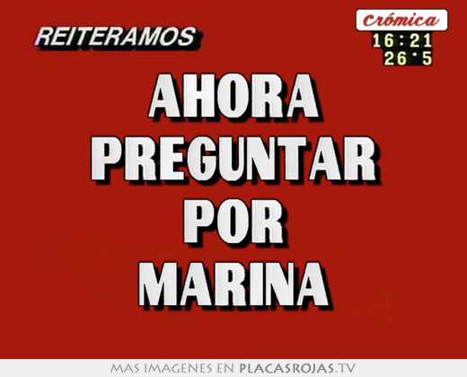ahora preguntar por marina