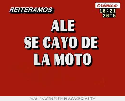 ale se cayó de la moto