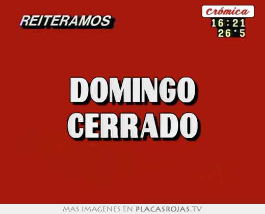  domingo cerrado  